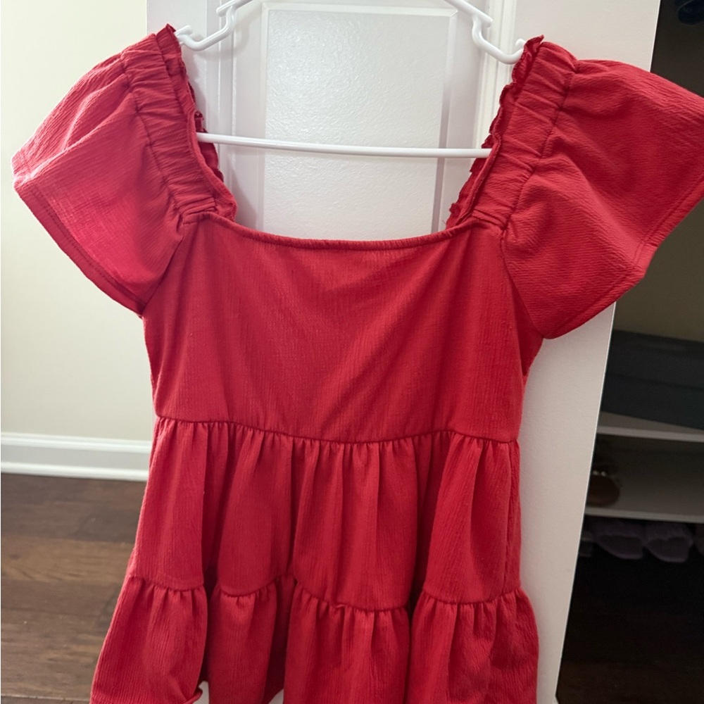 Altar'd State Orange Puff Sleeve Ruffled Blouse💗SOLD💗